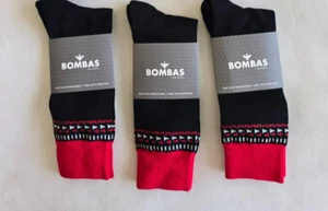 Conjunto de 3 pares de calcetines de vestir Bombas para hombre talla mediana vacaciones 2018 negro rojo blanco - Imagen 1 de 9