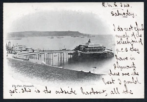 Postcard Plymouth Devon vignette of The Pier early view - Picture 1 of 2