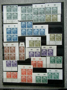 B9) Heuss Saarland ex 409-428 Paare Vierblöcke Ecken gestempelt bitte auswählen! - Bild 1 von 33