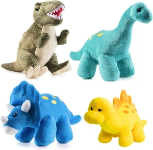 Plush Dinosaur Stuffed Animal, 4Pk, 10 Inches Cute Dinosaur Plush Toys for Boys - Picture 1 of 7