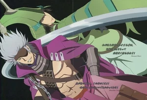 poster promo Sengoku Basara anime Mouri Chousokabe Motochika Akechi Oda Nobunaga - Picture 1 of 2