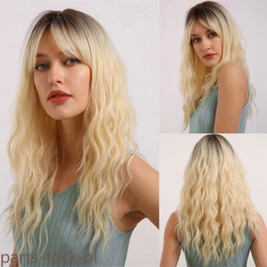 Lady Hair 23 In Long Loose Wave Ombre Light Blonde Wigs for Women Wig Daily Use - Picture 1 of 8