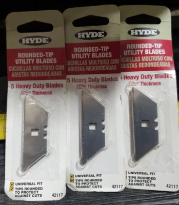 *PACOTE COM 3* Lâminas Utilitárias Hyde Ponta Arredondada 15 Ajuste Universal Total  - Imagem 1 de 2