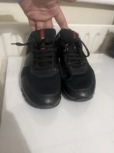 PRADA MENS RUNNERS BLACK Size 8 - Picture 1 of 11