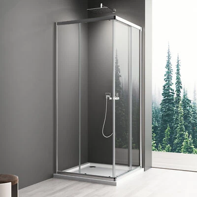 Eckeinstieg Duschabtrennung Duschkabine 90x90 Schiebetür Dusche Eckedusche 90x75 - Bild 1 von 4