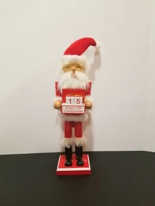 13" Advent Blocks Countdown Santa Nutcracker - Picture 1 of 4