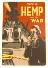 New listing
		Grow Hemp for the War Effort Marijuana Pot Tin Poster Metal Sign Vintage Style