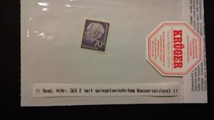 BRD Nr. 263 Z **, aus Krüger Abo in Originalverpackung (832) - Bild 1 von 1
