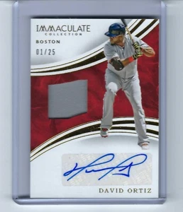 2016 Immaculate David Ortiz Auto Game-Used Jersey 1/25 #IAM-DO Red Sox - Picture 1 of 2