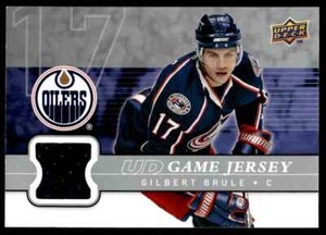 2008-09 Upper Deck Game Jerseys Gilbert Brule Edmonton Oilers #GJ-GB
