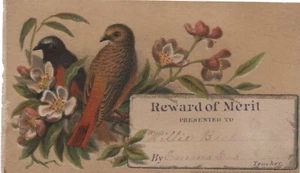 Recompensa al mérito del estudiante - tarjeta victoriana - Imagen 1 de 1