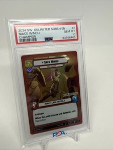 2024 Star Wars Unlimited Champion Mace Windu Store Showdown PSA 10 - Picture 1 of 3