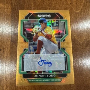 2022 Panini Prizm Draft Picks Jonah Tong /20 Orange Prizm Auto #PDP209 - Mets - Foto 1 di 3