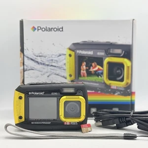 Polaroid Digital Camera iE090 18.0MP Underwater Selfie Screen Yellow Boxed A+++ - Picture 1 of 10