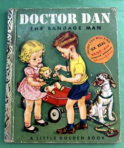 ERSTAUSGABE - 1950 Little Golden Book "Doctor Dan the Bandage Man" ohne Pflaster - Bild 1 von 6