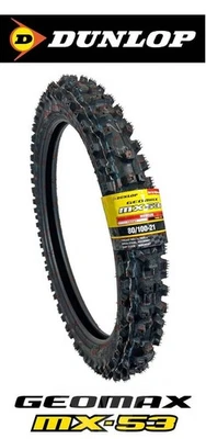 DUNLOP GEOMAX MX53 Off-Road 80/100-21 中硬前轮胎本田 125 250 450 500 — 第 1/2 张图片