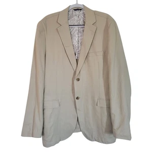 Alan Flusser Sport Coat Unstructured Linen Blend Blazer Men XL 46 Beige Jacket - Picture 1 of 8