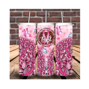 Breast cancer awareness, Stainless-Steel 20oz Skinny Tumbler - Picture 1 of 2