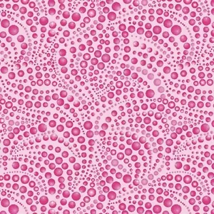 Benartex Cat-i-tude Beaded Swirls Pink on Light Pink Tonal Cotton Fabric BTHY - Picture 1 of 1