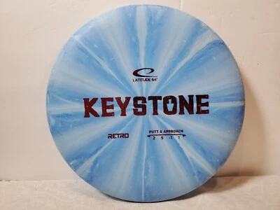 Диск для гольфа Latitude 64 Putt & Approach РЕТРО BURST KEYSTONE 172 грамма синий - Изображение 1 из 4