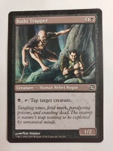 MTG Magic The Gathering Card Rathi Trapper Creature Human Rebel Rogue Black 2007 - Picture 1 of 2