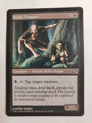 MTG Magic The Gathering Card Rathi Trapper Creature Human Rebel Rogue Black 2007 - Image 1 of 2