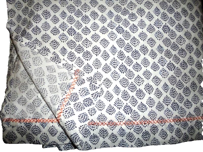 TARGET OPALHOUSE JUNGALOW BLUE ORANGE (1) TWIN FLAT SHEET 63X96 - Image 1 of 4