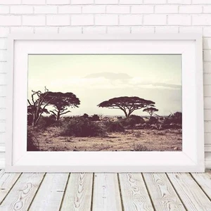 AFRICA SEPIA - Terrain Wild Poster Picture Print Sizes A5 to A0 **FREE DELIVERY* - Picture 1 of 14