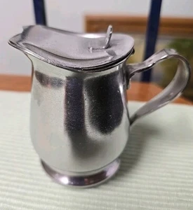 Oneida 18/8 Stainless Steel Creamer Bowl with Lid Japan 3.5" 6 oz - Picture 1 of 5