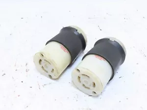 (QTY 2) Hubbell Female Connector Cord Plug Twist Lock NEMA 30A 480V 3Ph HBL2733 - Picture 1 of 9