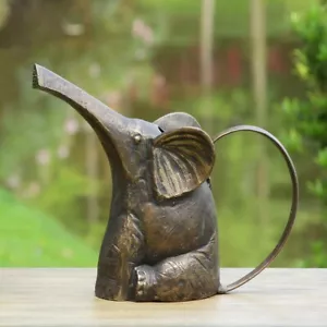Adorable Aluminum Elephant Watering Can Looks Funny And Unique Garden Accessory - Picture 1 of 3