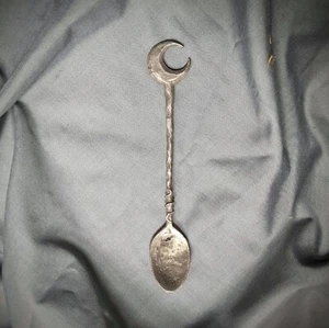 Moon inspired, hand cast pewter teaspoon - Picture 1 of 6