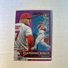 2022 MIKE TROUT DONRUSS OPTIC #d/249 DIAMOND KING PINK VELOCITY PARALLEL CARD 14