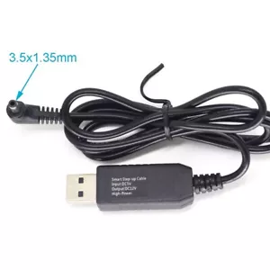1pz 3.3ft/1M USB A Maschio 5V a 12V DC 3.5x1.35mm Angolo Retto Maschio Step-Up Cavo - Foto 1 di 4