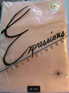Expressions Table Linens 52" X 70" Peach Polyester Cotton Sunweave Linen Corp - Picture 1 of 4