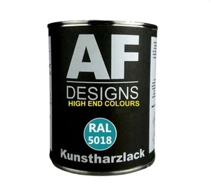 1KG Kunstharz Lack Buntlack Kunstharzlack RAL1018 TUERKISBLAU seidenmatt - Bild 1 von 1