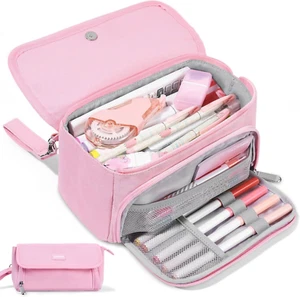 Sooez Super Large Pencil Case, Big Capacity Pencil Bag with 3 Compartments, Hold - Picture 1 of 12
