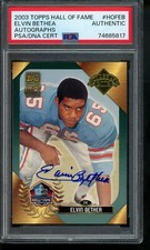 2003 TOPPS HALL OF FAME ELVIN BETHEA CLASS OF 2003 ON CARD AUTO PSA AUTH OILERS