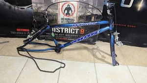 Vintage Mongoose Motivator Bmx Bike Frame ONLY Mid School 1990s Blueish Phase20" - Picture 1 of 15