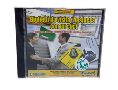 CD-ROM Biglietti da visita "business" con un clic! FINSON Vintage Blisterato - Immagine 1 di 2