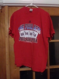PHILADELPHIA PHILLIES "THE FOUR ACES" Mens Size LARGE Tee Shirt  By GILDAN - Picture 1 of 4