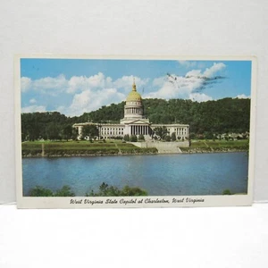 Cartolina d'epoca timbrata 1963 West Virginia State Capitol Charleston - Foto 1 di 2