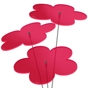 3 Stück SUNPLAY Sonnenfänger Ø20cm Suncatcher Gartenstecker Blumen ROT - Bild 1 von 1