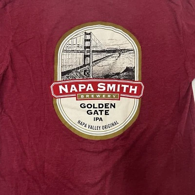 Napa Smith Brewery Golden Gate IPA Red T Shirt Size XL - Imagem 1 de 3