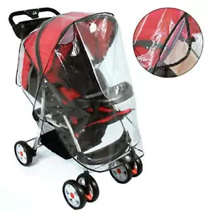 Stroller Buggy Rain Cover Pram Universal Pushchair Transparent - Picture 1 of 8