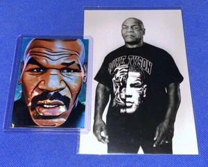 Mike Tyson Boxing Goat Custom Holofoil Refractor Art Card And Photo Lot - Picture 1 of 5