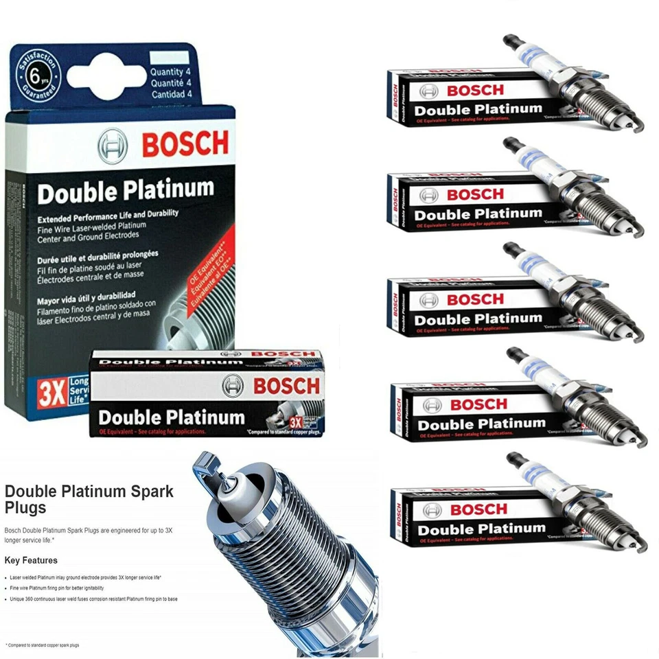 Vela de ignição dupla platina 5 peças para 2008-2014 Volkswagen Jetta 2.5L OE Alemanha - Imagem 1 de 3