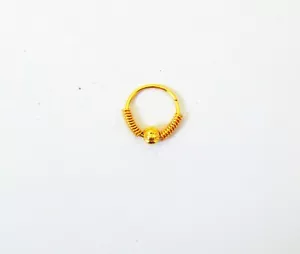 Indian Nath 18K Gold Plated Hoop Nose Ring Fashion Women Nose Ear Ring Jewelry - Picture 1 of 4