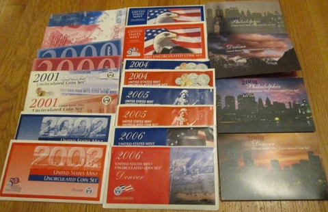 1999 to 2008 Mint Set U.S. Mint P & D Uncirculated 10 Sets COA 50 State Quarter Cover
