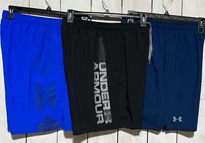 JUEGO DE 3 PANTALONES CORTOS DE ENTRENAMIENTO PARA HOMBRE UNDER ARMOUR SUELTOS LIGEROS 8" TALLA GRANDE - Imagen 1 de 8
